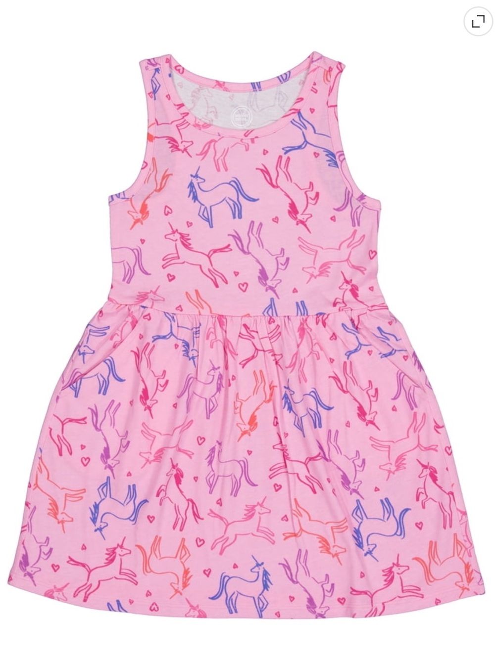 Wonder Nation Girls Tank Play Dress - Bermuda Pink